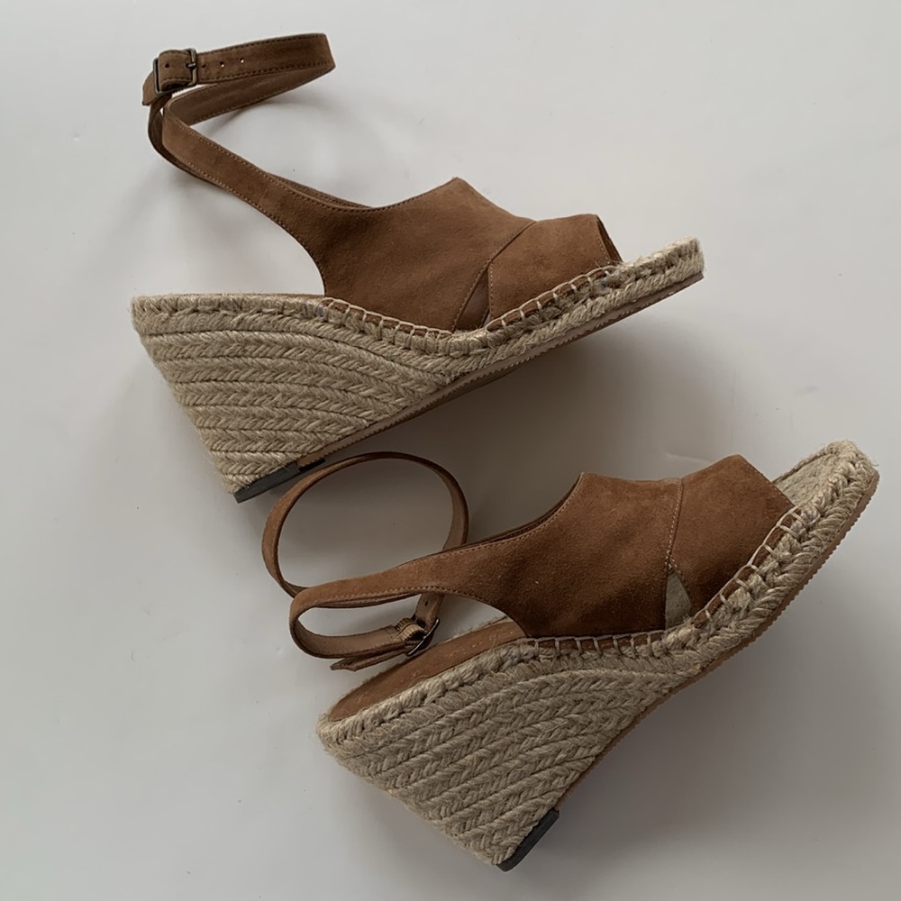 Suede Espadrille Wedge Sandal